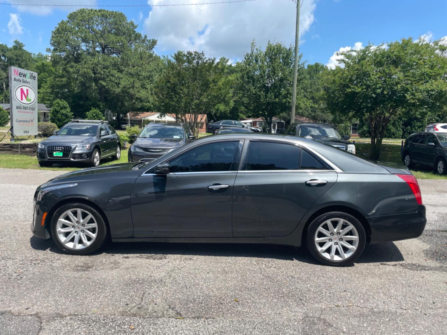 2014 GRAY CADILLAC CTS 2.0T (1G6AP5SX1E0) with an 2.0L engine, Automatic transmission, located at 5103 Dorchester Rd., Charleston, SC, 29418-5607, (843) 767-1122, 36.245171, -115.228050 - Photo#3